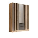 ADRK Garderobni ormar Neri 150.5 cm - HRAST ARTISAN-CRNA | shoptok.hr