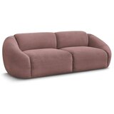 Bobochic Paris Rožnata sedežna garnitura iz rebrastega žameta 250 cm Tina – | Shoptok.si