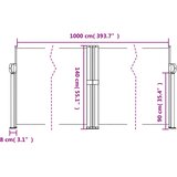  Uvlačiva bočna tenda 140 x 1000 cm bež | shoptok.hr