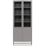 Venture Home vitrina Bakal 40,5 × 190 × 80 cm, svijetlosiva | shoptok.hr