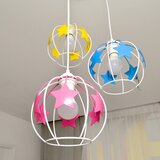  Dečiji luster na sajli STARS 3xE27/15W/230V plava/ružičasta/žuta | Eponuda.com
