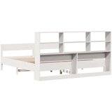 vidaXL Knjižna postelja brez vzmetnice bela 180x200 cm trdna borovina | Shoptok.si
