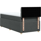 vidaXL Box spring postelja z vzmetnico temno siva 90x190 cm blago | Shoptok.si