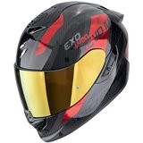 Scorpion kaciga Exo-1400 evo ii carbon air platted black red