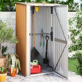  Vrtno spremište smeđe 118,5 x 97 x 209,5 cm pocinčani čelik | shoptok.hr