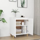  Komoda s drvenim nogama bijela 60x35x70 cm konstruirano drvo | shoptok.hr