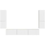  Set TV komoda Zidne 4 pcs Visoki sjaj bijela Konstruirano drvo | shoptok.hr