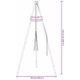  Tripod za logorsku vatru Crna 92 x 92 x 151,5 cm Čelik | Eponuda.com