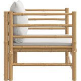  Vrtna sofa od bambusa sa svjetlosivim jastucima | shoptok.hr