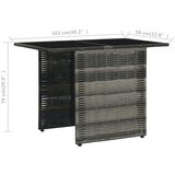 Poli 3-dijelni bistro set od poliratana s jastucima sivi | shoptok.hr