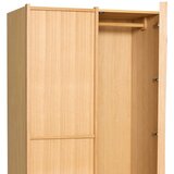 Hübsch Garderobna omara v hrastovem dekorju v naravni barvi 100x181x55 cm Kura – | Shoptok.si
