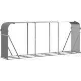 vidaXL Nosilec za polena svetlo siv 234x45x100 cm pocinkano jeklo, (21036208) | Shoptok.si