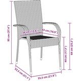 vidaXL 5-delni set jedilnice na prostem črn poliratan | Shoptok.si