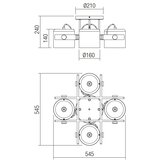  Redo 01-2401 - Plafonski luster POOH 4xE27/42W/230V buk | Eponuda.com