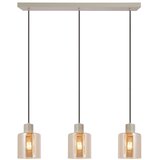 Brilliant Luster na sajli LYSKA 3xE27/20W/230V krem/bež zadimljeno Cene