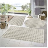 Mila Home Kremno bele kopalniške preproge v kompletu 3 ks 60x100 cm Powder – Cene