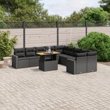 vidaXL 11-dijelni set vrtnih sofa od poliratana s jastucima crni | shoptok.hr