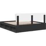 Krevetna konstrukcija Crna 180 x 200 cm Čvrsto borovo drvo | shoptok.hr