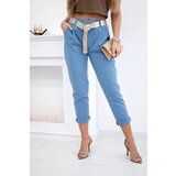 Kesi Włoski Punto trousers with belt denim Cijene