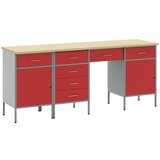  Radni ormar s ladicama 4 pcs Crvena Inženjerska drva i čelik | shoptok.hr