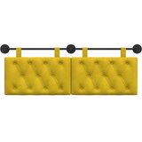  Držeće uzglavlje Zidne Žuta 130 x 55 x 7 cm Baršun - Žuta 120 cm bez LED | shoptok.hr