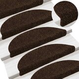  Prostirke za stepenice, samoljepljive, 10 kom, 56x17x3 cm, smeđe, poluokrugle | shoptok.hr
