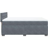 vidaXL Krevet s oprugama i madracem tamnosivi 140x200 cm baršunasti | shoptok.hr