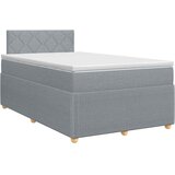  Boxspring krevet s madracem Svjetlosiva 120 x 200 cm Tkanina | shoptok.hr