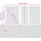 vidaXL Heksagonalna Ograda Siva 1.5x10 m Čelik | shoptok.hr