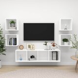  5-dijelni set TV ormarića bijeli od konstruiranog drva Cijene