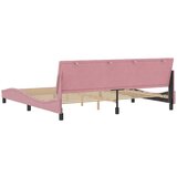  Okvir za krevet bez madraca Hanko ružičasti 200x200 cm baršunasti | Eponuda.com