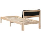  Okvir kreveta Smeđa i crna 80 x 200 cm Masivna borovina | shoptok.hr