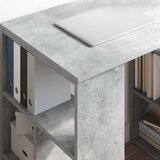  Stol s policom Betonski sivi 90 x 50 x 75 cm Konstruirano drvo | shoptok.hr