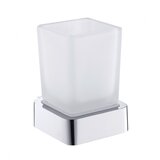 BEMETA Držalo za kozarce SOLO iz kromirane medenine in stekla 7,5 x10,1 x9,1 cm, (21140445) | Shoptok.si