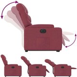  Električni naslanjač s funkcijo vstajanja vinsko rdeč | Shoptok.si