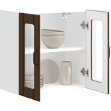 vidaXL Kuhinjski zidni ormarić sa staklenim vratima Lucca boja hrasta | shoptok.hr