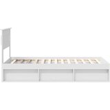  Okvir za krevet Bijelo 100 x 200 cm Čvrsto borovo drvo | shoptok.hr
