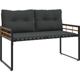  Drvena klupska klupa s jastukom Siva 114 x 55 x 77 cm | shoptok.hr