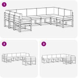  Set vanjskih sofa 9 kom. Prirodna i bež Smeđa 304 x 190,5 x 73 cm | shoptok.hr