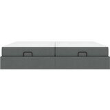  Konstrukcija postelje Temno siva 200 x 200 cm blago | Shoptok.si