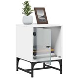 vidaXL Noćni ormarići sa staklenim vratima 2 kom bijeli 35x37x50 cm | shoptok.hr