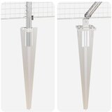 vidaXL varjena žična ograja z 7 spike posti 0.4x10 m iz galvaniziranega jekla | Shoptok.si
