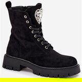 Boto Women's workery with crystals on tongue black Rosira | Shoptok.si