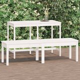 vidaXL Vrtna klop dvosed bela 159,5x44x45 cm trdna borovina Cene