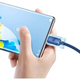 Baseus Crystal Shine kabel USB na USB-C 5A100W1.2m (modra) | Shoptok.si