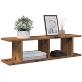  Zidne police 2 kom boja staro drvo 75x18x20cm konstruirano drvo | shoptok.hr