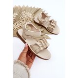 EVENTO Children's Sandals With Velcro Hearts Beige Havana | Shoptok.si