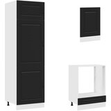  7-dijelni set kuhinjskih ormarića Kalmar konstruiranog drva Crna | Shoptok.si