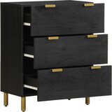  Komoda 2 kom crna 60 x 33 x 75 cm konstruirano drvo | shoptok.hr
