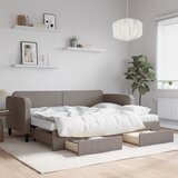  Dnevni krevet na razvlačenje smeđesivi 80 x 200 cm od tkanine | shoptok.hr
